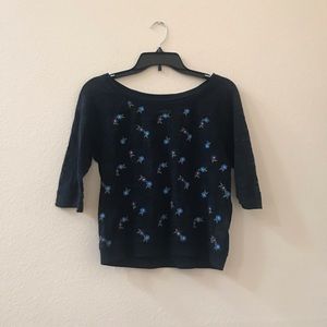 Abercrombie Kids Dark Blue Floral Top